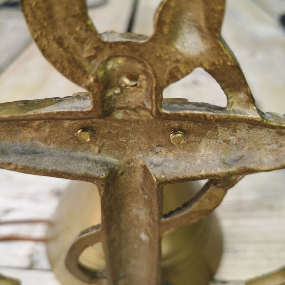 Vintage Brass Ship Boat Bell Anchor Nautical Wall Mount Door Bell Large 7'' - Picture 8 of 8